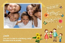 家族 photo templates 誕生日のカード3